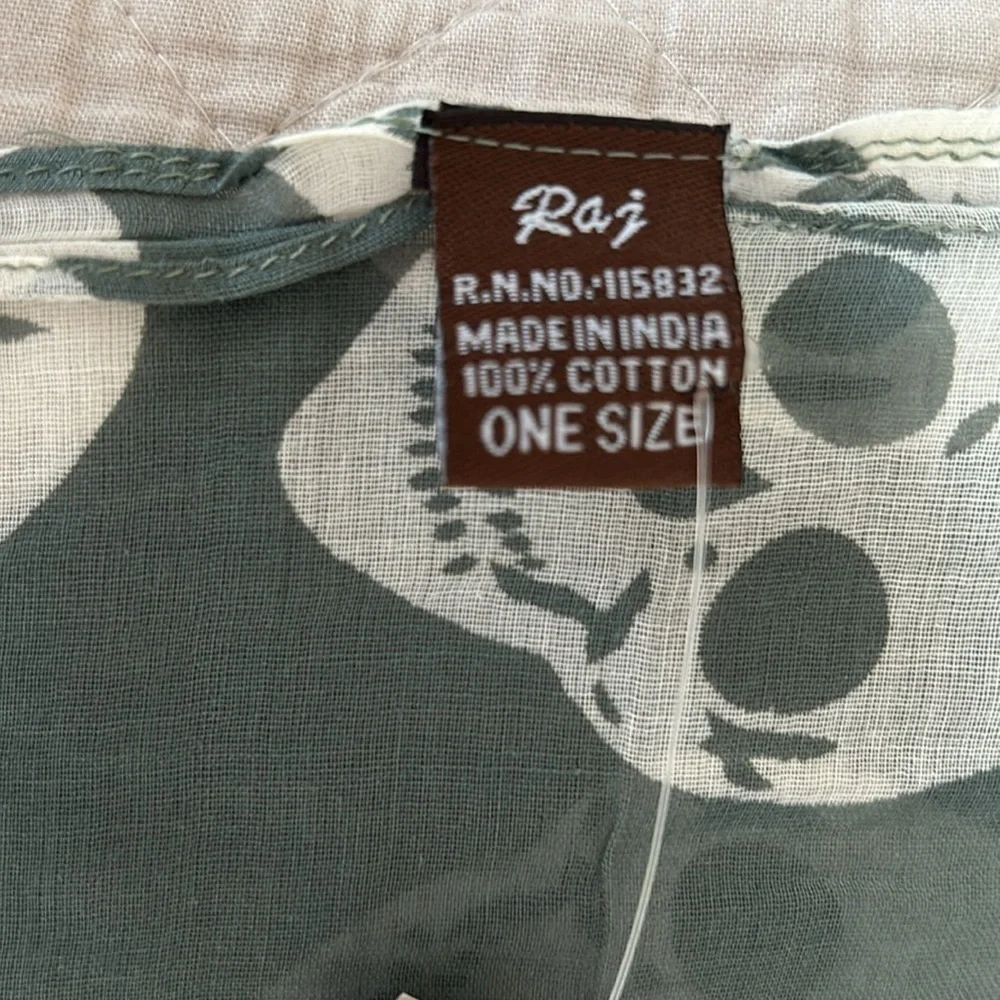RAJ SKULL SCARF - Sage Color - Brand New please see photos